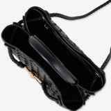 Chantel Black Woven Multiway Handbag