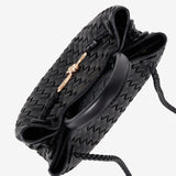 Chantel Black Woven Multiway Handbag