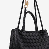 Chantel Black Woven Multiway Handbag