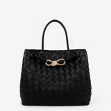 Chantel Black Woven Multiway Handbag