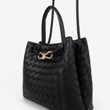 Chantel Black Woven Multiway Handbag
