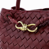 Chantel Burgundy Woven Multiway Handbag