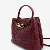 Chantel Burgundy Woven Multiway Handbag