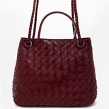 Chantel Woven Multiway Handbag in Burgundy