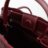 Chantel Woven Multiway Handbag in Burgundy