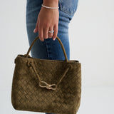 Chantel Olive Woven Multiway Handbag