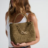 Chantel Olive Woven Multiway Handbag