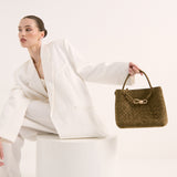 Chantel Olive Woven Multiway Handbag