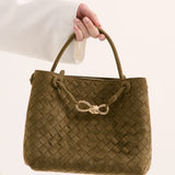 Chantel Olive Woven Multiway Handbag