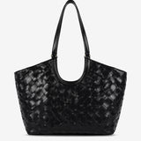 The Everyday Woven Black Tote Bag