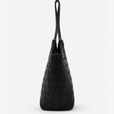 The Everyday Woven Black Tote Bag