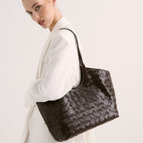 The Everyday Woven Brown Tote Bag