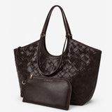 The Everyday Woven Brown Tote Bag