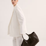 The Everyday Woven Brown Tote Bag