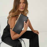 Solene Black Top Handle Handbag