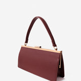 Solene Burgandy Top Handle Handbag