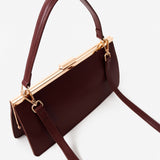 Solene Burgandy Top Handle Handbag