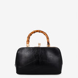 Palmier Black Bamboo Handle Handbag