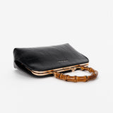 Palmier Black Bamboo Handle Handbag