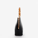 Palmier Black Bamboo Handle Handbag