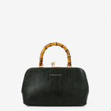 Palmier Green Bamboo Handle Handbag