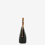 Palmier Green Bamboo Handle Handbag