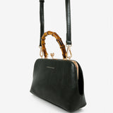 Palmier Green Bamboo Handle Handbag