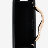 Celeste Croc Clutch in Black