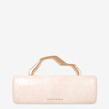 Celeste Croc Clutch in Cream