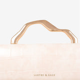 Celeste Croc Clutch in Cream