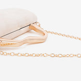 Celeste Croc Clutch in Cream
