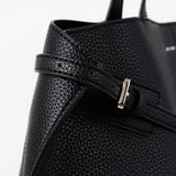 Mila Buckle Tote Bag in Black