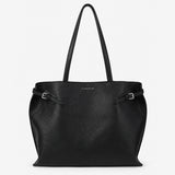 Mila Buckle Tote Bag in Black