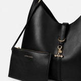 Carmella Slouchy Shoulder Bag in Black