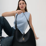 Carmella Slouchy Shoulder Bag in Black