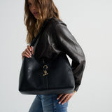 Carmella Slouchy Shoulder Bag in Black