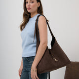 Carmella Slouchy Shoulder Bag in Brown
