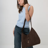 Carmella Slouchy Shoulder Bag in Brown
