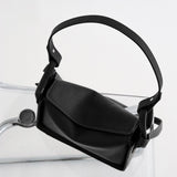 Jesselle Curve Shoulder Bag in Black