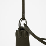 Jesselle Curve Shoulder Bag in Olive
