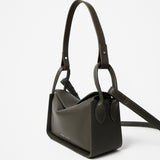 Jesselle Curve Shoulder Bag in Olive