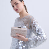Enna Crystal Satin Clutch