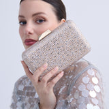 Enna Crystal Satin Clutch