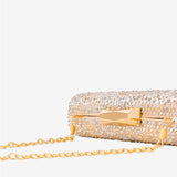 Enna Crystal Satin Clutch
