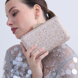 Enna Crystal Satin Clutch