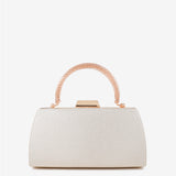 Nuvia Duo Top Handle Clutch Bag in Gold