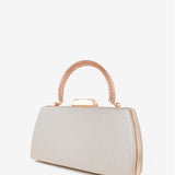 Nuvia Duo Top Handle Clutch Bag in Gold