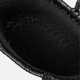 Alba Woven Wide Tote Bag in Black