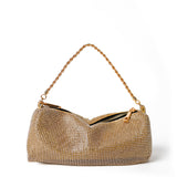Veneto Crystal Wristlet Bag in Gold