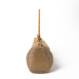 Veneto Crystal Wristlet Bag in Gold